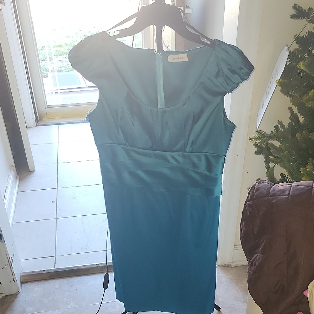 Calvin Klein Teal Midi Dress